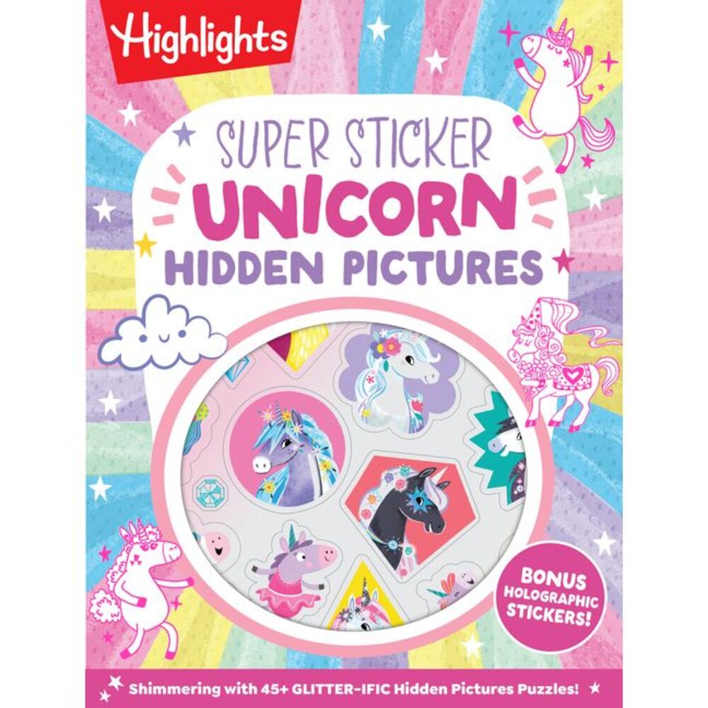 Super Sticker Unicorn Hidden Pictures -- Highlights